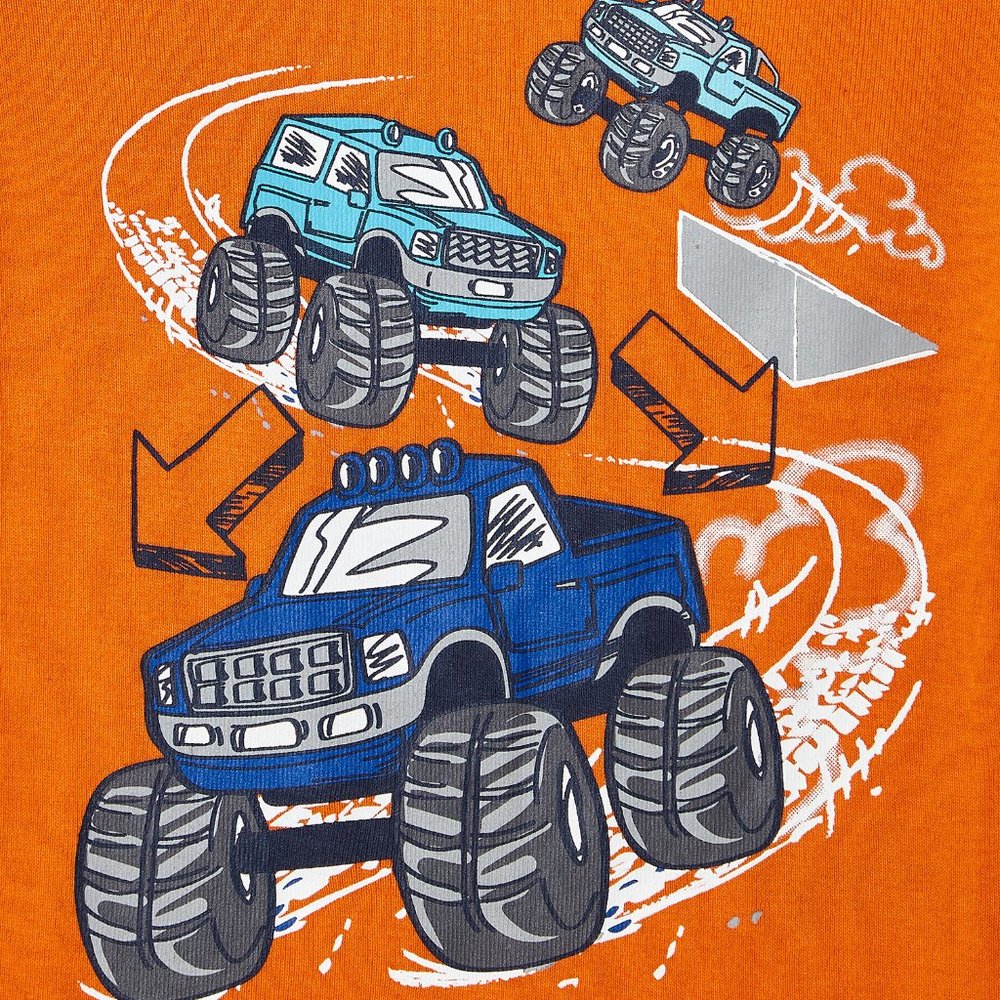 Wonder Nation Toddler Baby Boys' Truck Cotton Pajamas, 2-Piece Set 12 Months NWT - Picture 4 of 4